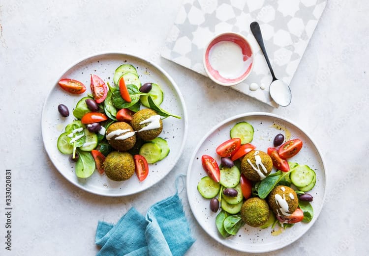 Mediterranean Inspired Vegan Falafel Meal