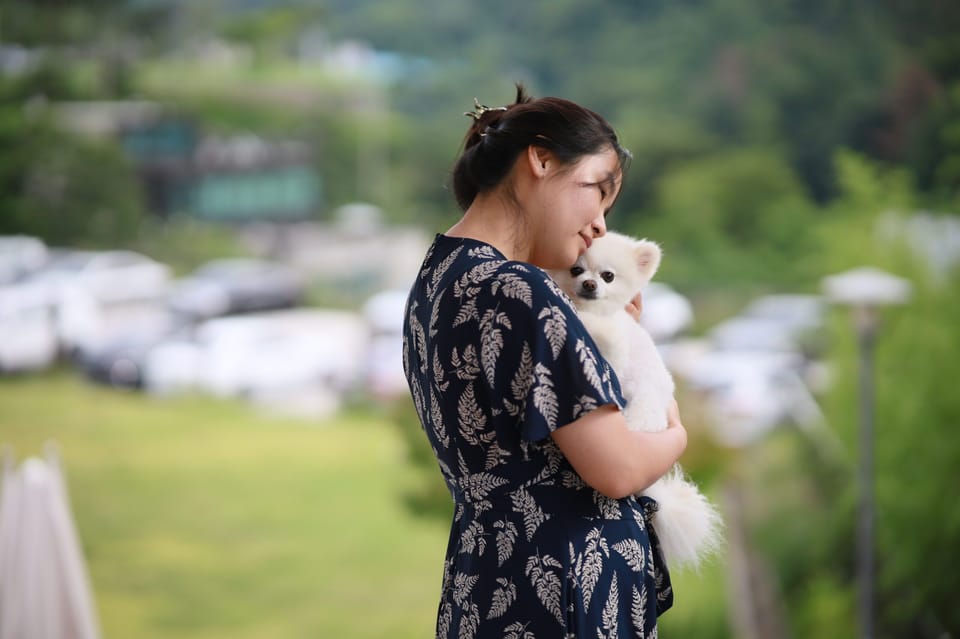 내 생일에 찍은 강아지, 와이프